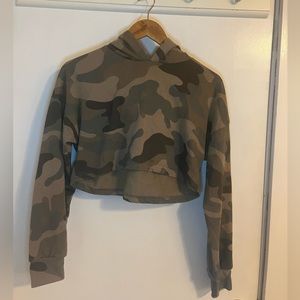 Cropped Camo Hoodie